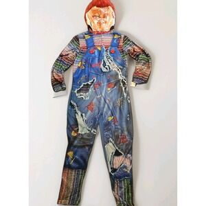Chucky Childs Play Costume‎ Adult Union Suit Mask Zip Up Adult Medium NEW